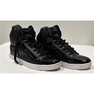 Pastry**SIZE 8.5** Black Glitter High Top Dance Sneakers
